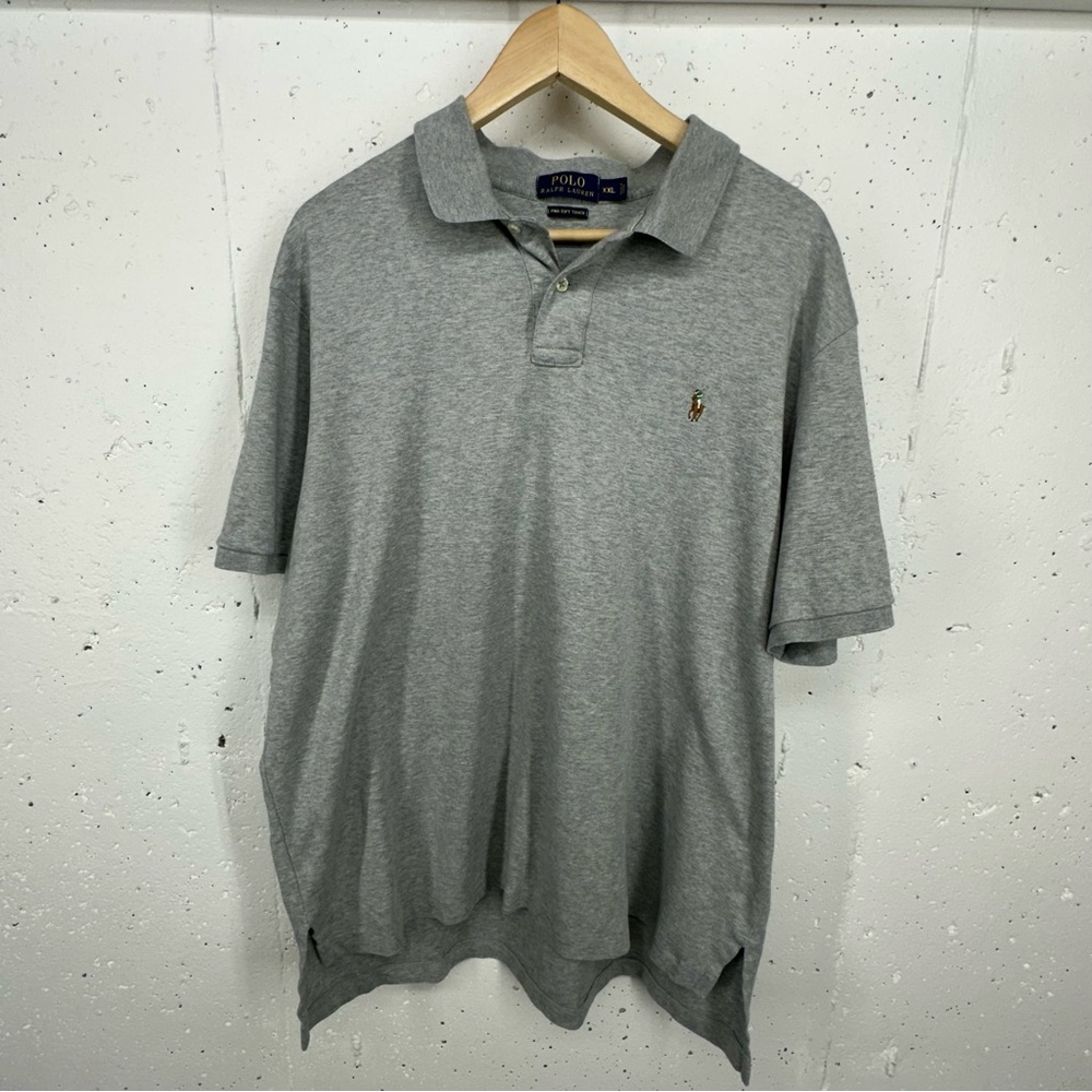 POLO Ralph Lauren Men's XXL Pima Cotton Gray Polo Shirt